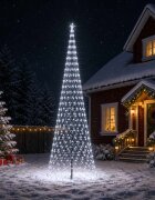 vidaXL LED Коледна Елха EKENAS 500 см 550 LED светодиода Студено бяло