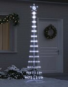 vidaXL LED Коледна Елха Хладно бяло 250 cm Метал