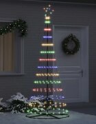 vidaXL LED Коледна Елха Многоцветен 250 cm Метал