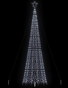 vidaXL LED коледна елха с шипове 1534 светодиода студено бяло 500 см
