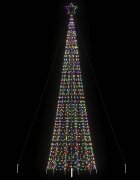 vidaXL LED коледна елха с шипове 1534 светодиода Цветни 500 см