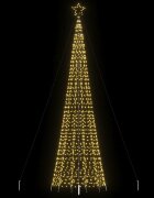 vidaXL LED коледна елха с шипове 1534 светодиода в топло бяло 500 см