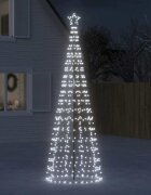 vidaXL LED коледна елха с шипове 570 LED студено бяло 300 см