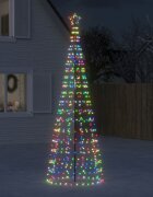 vidaXL LED коледна елха с шипове 570 LED цветно 300 см