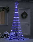 vidaXL LED Коледна Елха Синьо 250 cm Метал