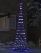 vidaXL LED Коледна Елха Синьо 3025 см Метал