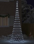 vidaXL LED Коледна Елха Студено бяло 400 cm Метал