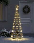 vidaXL LED Коледна Елха Топло бяло 250 cm Желязо