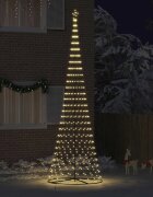 vidaXL LED Коледна Елха Топло бяло 500 cm Метал