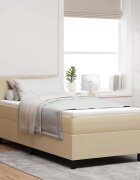 vidaXL LED кутия за пружини с легло Светлосив и бял 80 x 200 cm