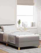 vidaXL LED кутия за пружини с легло Таупе 100 x 200 cm текстил