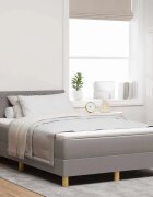 vidaXL LED кутия за пружини с легло Таупе 120 x 200 cm текстил