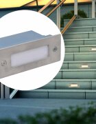 vidaXL LED лампи за вграждане за стълбище 12 бр 44x111x56 мм