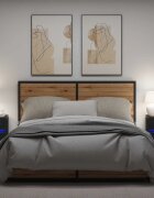 vidaXL LED нощно шкафче 2 бр. Черен дъб 38 x 34 x 61 см