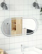 vidaXL LED огледало за баня 100x45 см овално