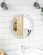vidaXL LED огледало за баня 50 см кръгло