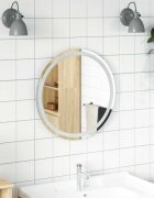vidaXL LED огледало за баня 60 см кръгло