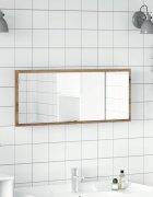 vidaXL LED огледало за баня Artisan Oak 100x85x37 cm