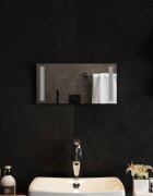vidaXL LED огледало за баня Прозрачен 40 x 20 cm закалено стъкло