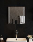 vidaXL LED огледало за баня Прозрачен 40 x 40 cm закалено стъкло
