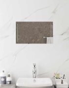 vidaXL LED огледало за баня Прозрачен 50 x 30 cm закалено стъкло