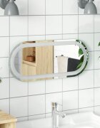 vidaXL LED огледало за баня Прозрачен 60 x 25 cm закалено стъкло