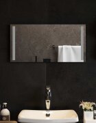 vidaXL LED огледало за баня Прозрачен 60 x 30 cm закалено стъкло