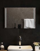 vidaXL LED огледало за баня Прозрачен 60 x 40 cm закалено стъкло