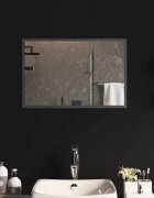 vidaXL LED огледало за баня Прозрачен 60 x 40 cm закалено стъкло