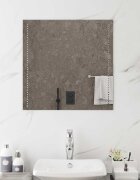 vidaXL LED огледало за баня Прозрачен 60 x 60 cm закалено стъкло