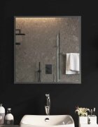 vidaXL LED огледало за баня Прозрачен 60 x 60 cm закалено стъкло