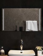 vidaXL LED огледало за баня Прозрачен 70 x 40 cm закалено стъкло