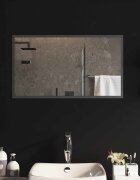 vidaXL LED огледало за баня Прозрачен 70 x 40 cm закалено стъкло