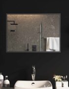 vidaXL LED огледало за баня Прозрачен 70 x 50 cm закалено стъкло