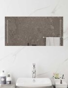 vidaXL LED огледало за баня Прозрачен 80 x 40 cm закалено стъкло