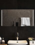 vidaXL LED огледало за баня Прозрачен 80 x 40 cm закалено стъкло