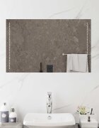 vidaXL LED огледало за баня Прозрачен 80 x 50 cm закалено стъкло