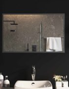 vidaXL LED огледало за баня Прозрачен 80 x 50 cm закалено стъкло