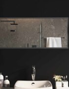 vidaXL LED огледало за баня Прозрачен 90 x 40 cm закалено стъкло