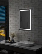 vidaXL LED огледало за баня с тъч сензор 60x80 см