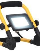 vidaXL LED прожектор с дръжка 20 W студено бяло