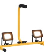 vidaXL LED прожектор с дръжка 2x10 W топло бяло