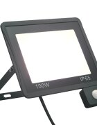 vidaXL LED прожектор със сензор 100 W студено бяло