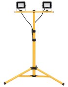 vidaXL LED прожектор със статив 2x20 W студено бяло