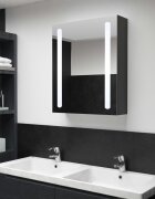 vidaXL LED шкаф с огледало за баня 50x13x70 см