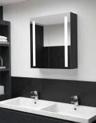 vidaXL LED шкаф с огледало за баня 62x14x60 см