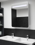 vidaXL LED шкаф с огледало за баня 68x9x80 см
