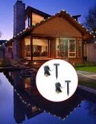 vidaXL LED соларни стринг лампички 2 бр топло бяло