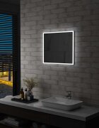 vidaXL LED стенно огледало за баня 60x50 см
