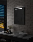 vidaXL LED стенно огледало за баня 60x80 см